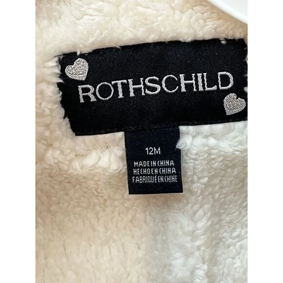 Rothschild Jacket Baby Girls Sz 12 Months Kids Puffer Coat Winter Fall Pink Hood